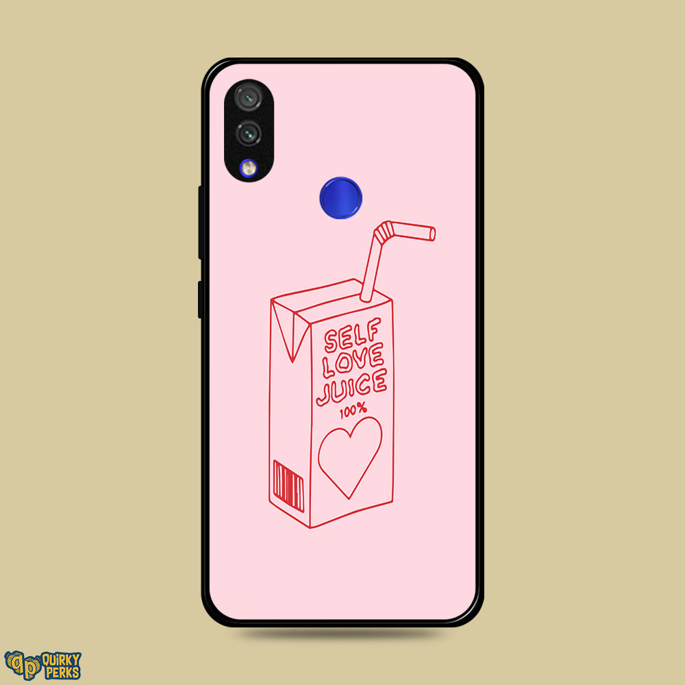Premium Glass Case - Self Love Juice - Xiaomi Redmi Note 7